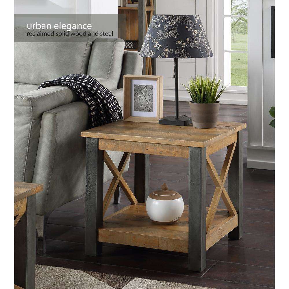 Urban Elegance - Reclaimed Lamp Side Table - Duck Barn Interiors