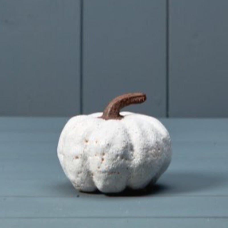 White Ceramic Pumpkin - Duck Barn Interiors