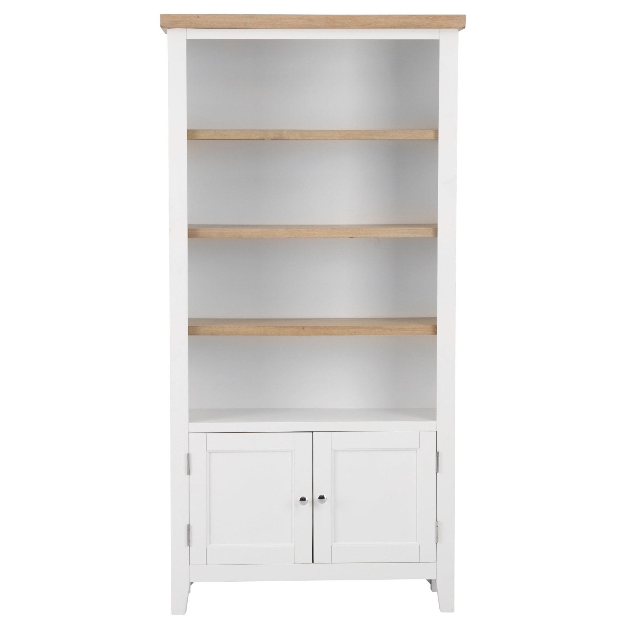 Windsor White Large Wide Bookcase - Duck Barn Interiors